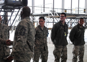 3rd Air Force command chief tours Ramstein