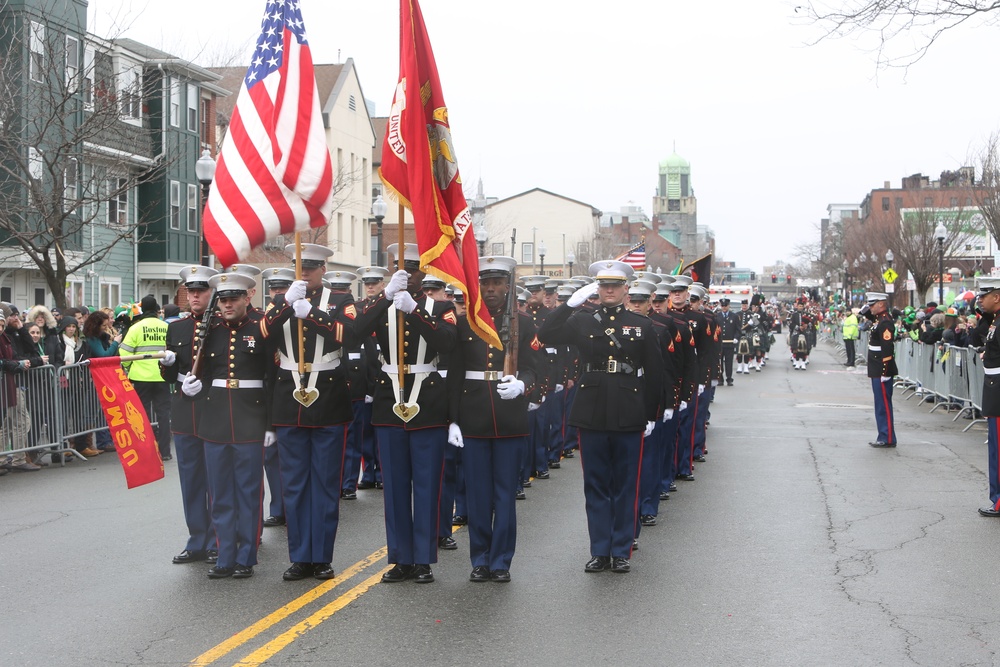 Marines march in parade