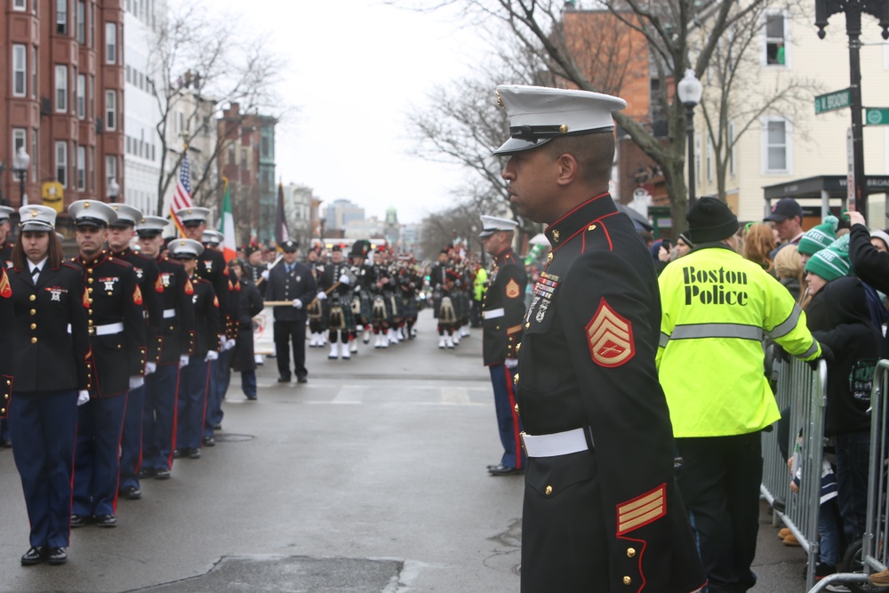 Marines march in parade