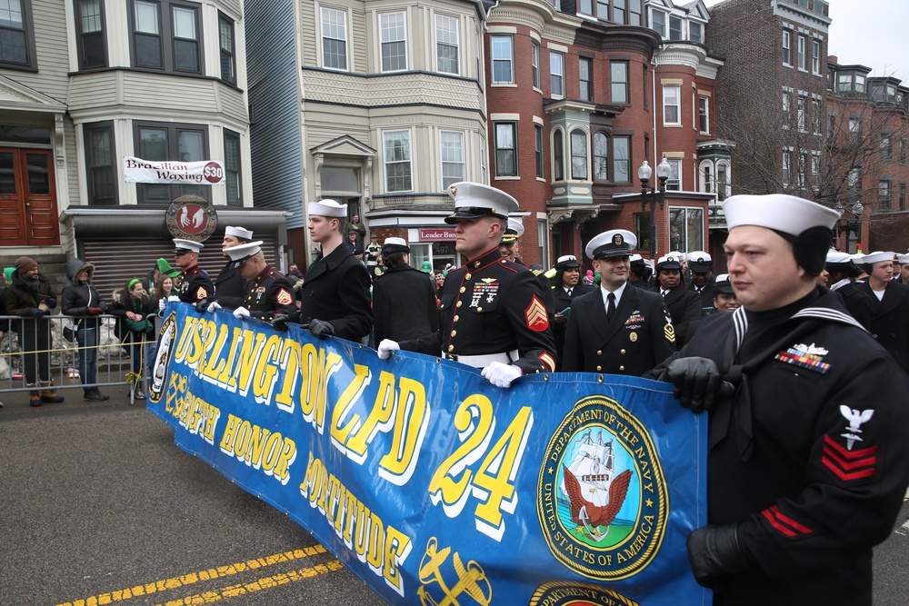 Marines, sailors march in parade