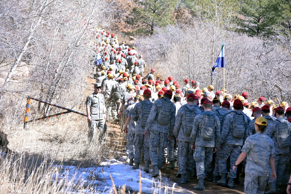 US Air Force Academy Class of 2018 'Run to the Rock'