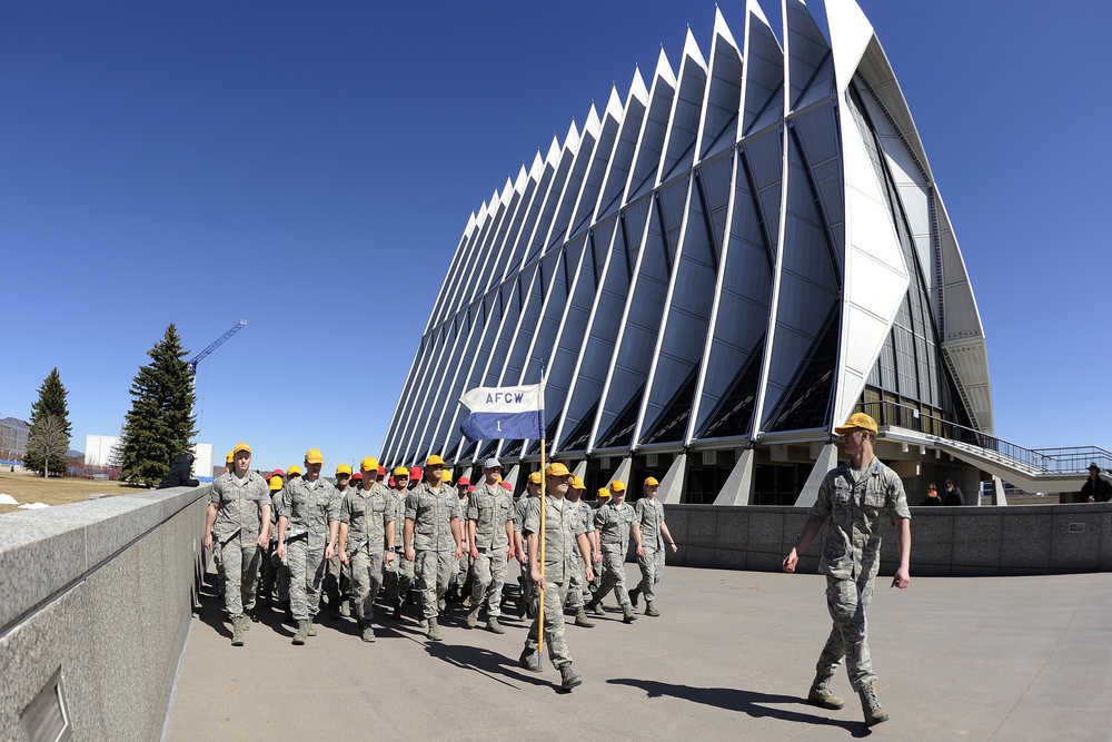US Air Force Academy Class of 2018 'Run to the Rock'