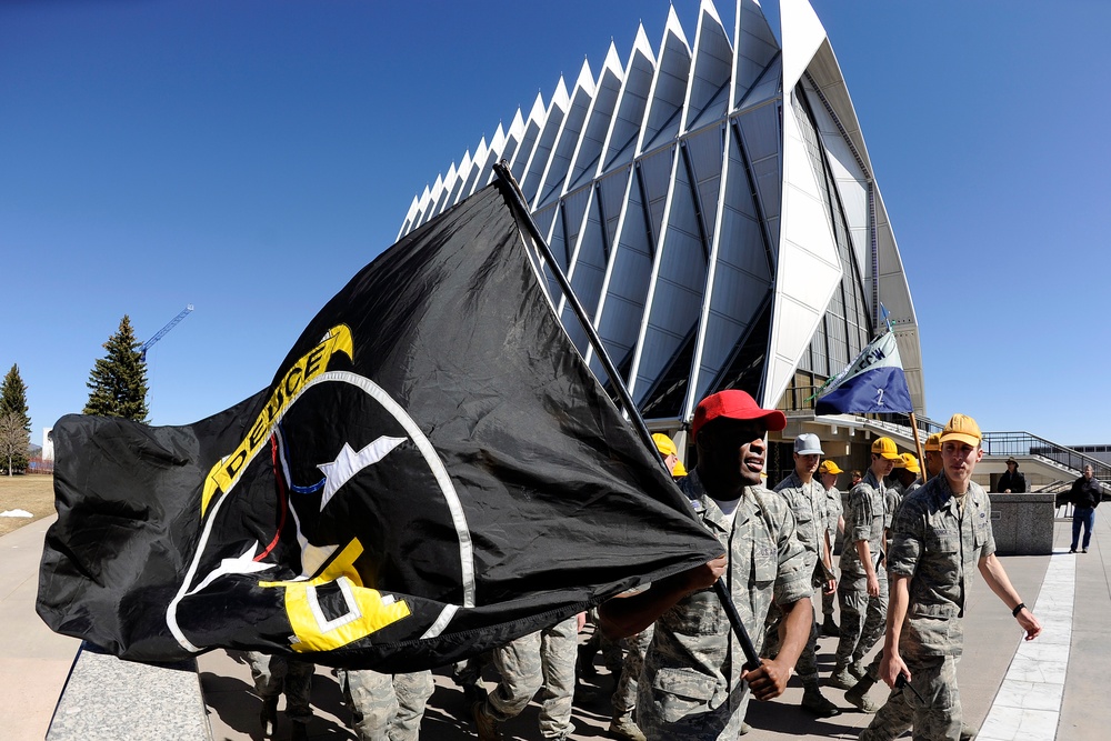 US Air Force Academy Class of 2018 'Run to the Rock'