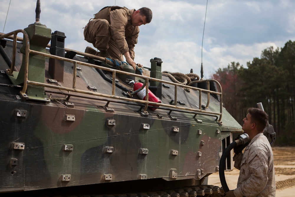 2D Transportation Support Battalion provides fuel for 2nd Amphibious Assault Battalion