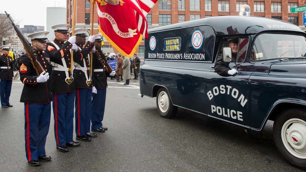 Stand proud: Marines lead Boston’s Saint Patrick’s Day Parade