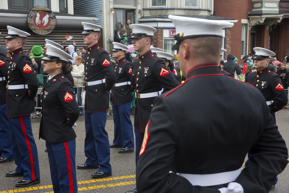 Stand proud: Marines lead Boston’s Saint Patrick’s Day Parade