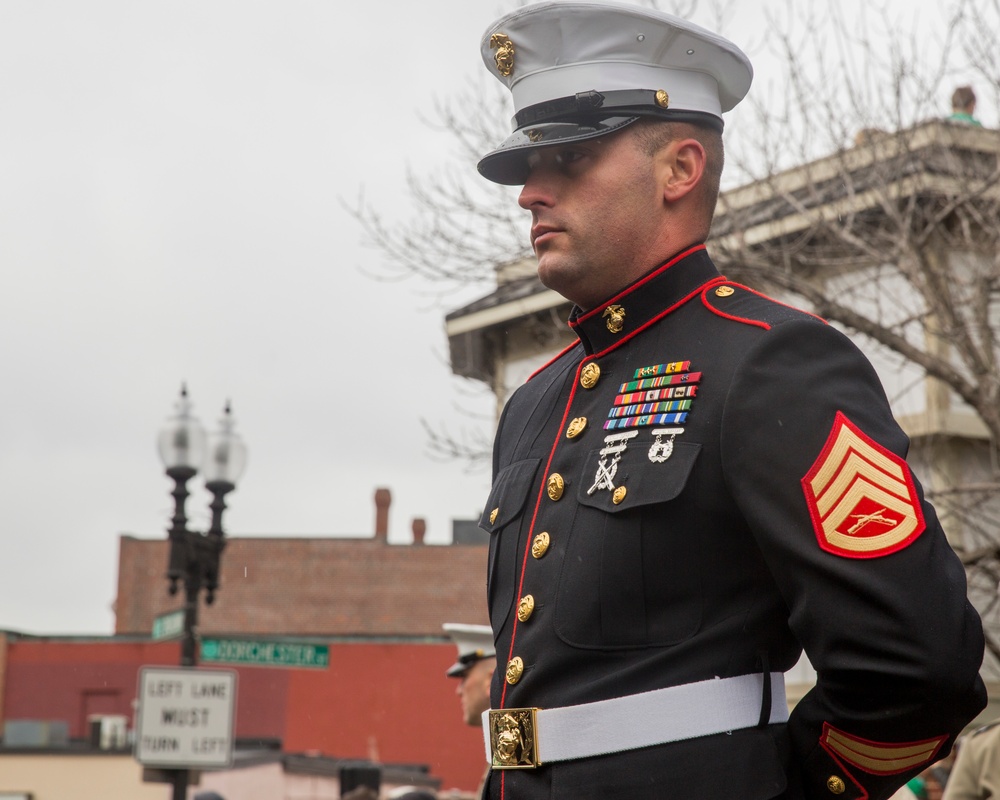 Stand proud: Marines lead Boston’s Saint Patrick’s Day Parade