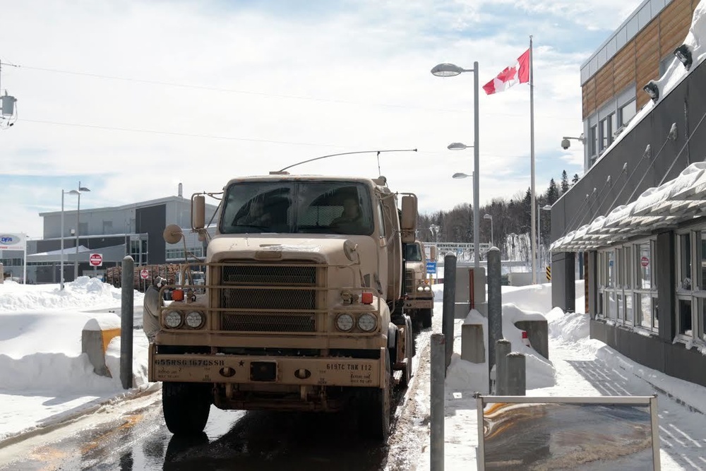 Soldiers make history with Canada border-crossing mission