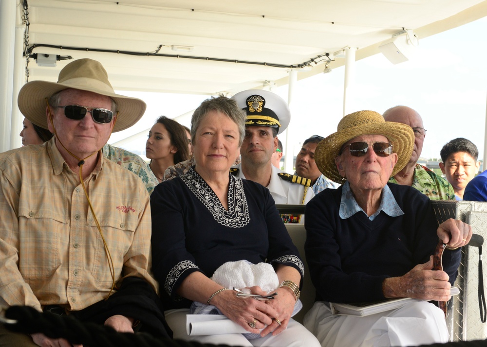 Arriving at the USS Arizona Memorial