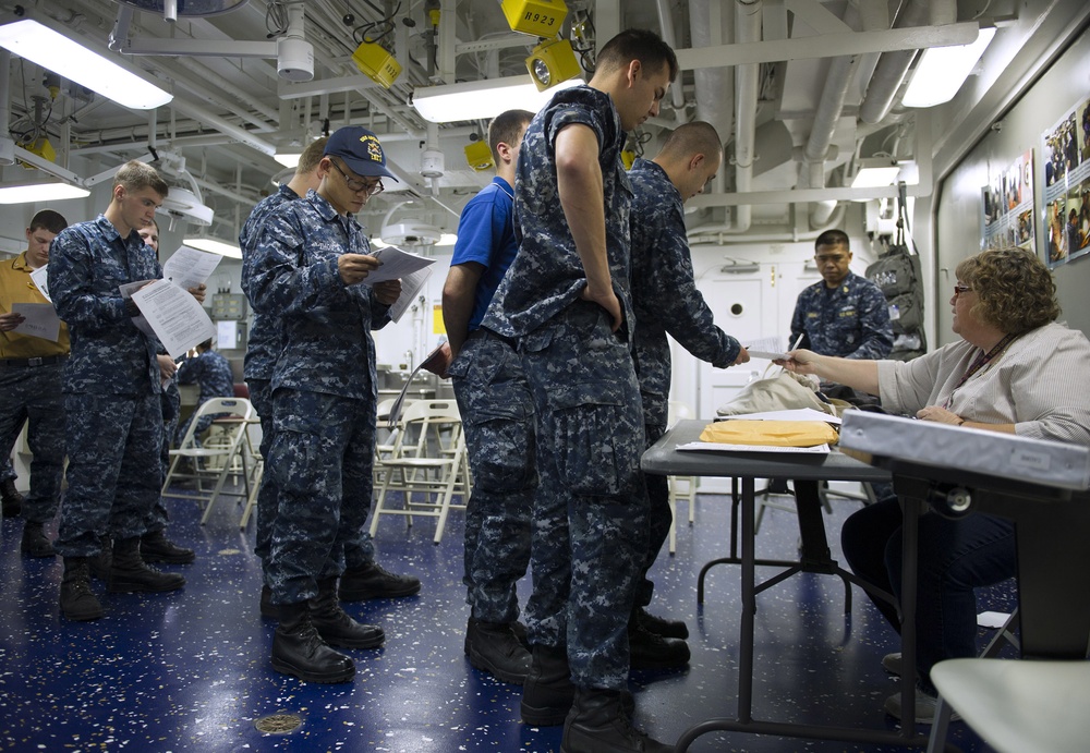 Blood drive aboard USS America