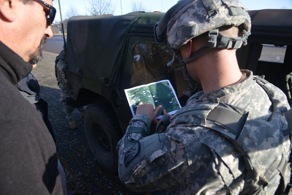 504th Signal Company, 16th Special Troops Battalion  conducts convoy training at the Baumholder Local Training Area, Baumholder, Germany