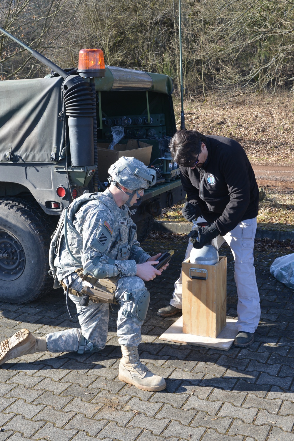 504th Signal Company, 16th Special Troops Battalion  conducts convoy training at the Baumholder Local Training Area, Baumholder, Germany