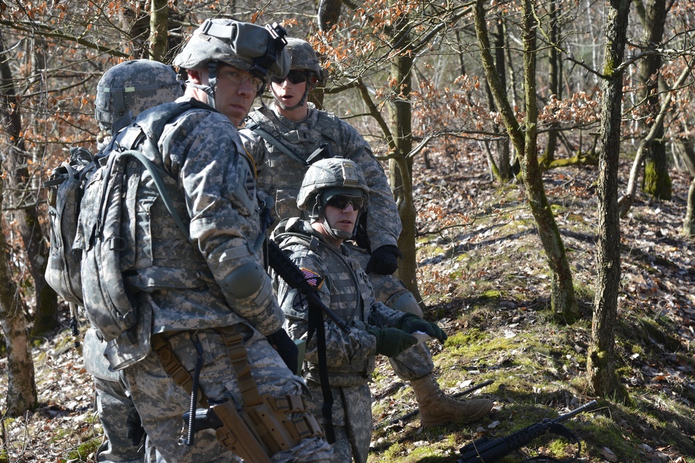 504th Signal Company, 16th Special Troops Battalion  conducts convoy training at the Baumholder Local Training Area, Baumholder, Germany