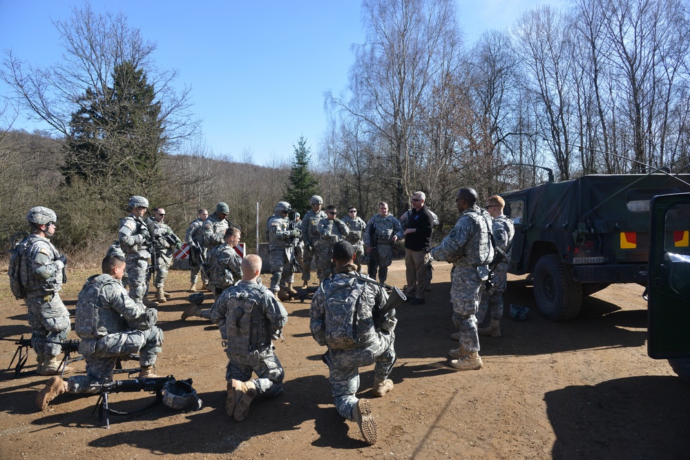 504th Signal Company, 16th Special Troops Battalion  conducts convoy training at the Baumholder Local Training Area, Baumholder, Germany