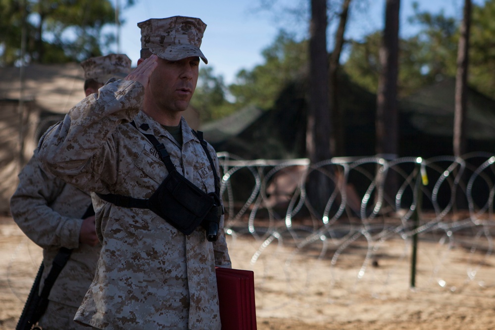 2nd Transportation Support Battalion Marine are awarded for participating in Operation Rolling Thunder