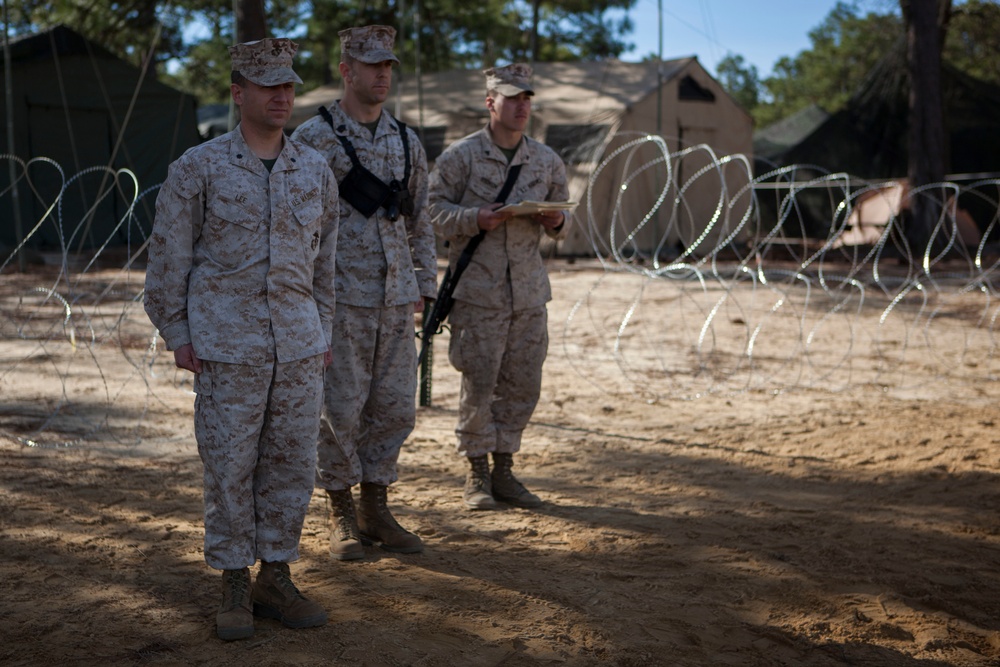 2nd Transportation Support Battalion Marine are awarded for participating in Operation Rolling Thunder