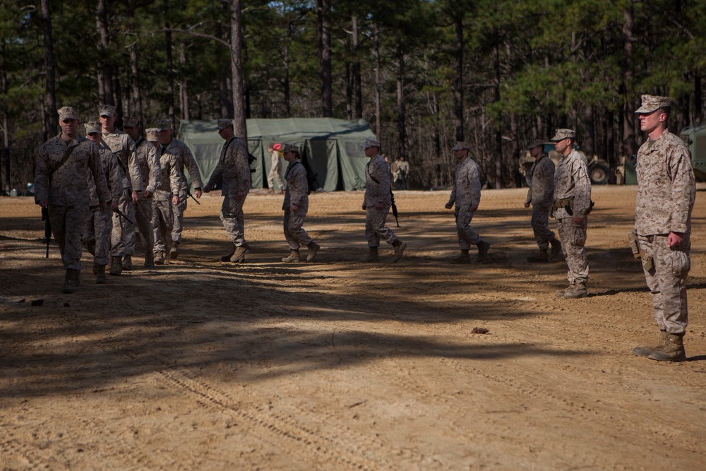 2nd Transportation Support Battalion Marine are awarded for participating in Operation Rolling Thunder