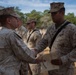 2d Transportation Support Battalion Marines are awarded for participating in Operation Rolling Thunder