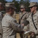 2nd Transportation Support Battalion Marines are awarded for participating in Operation Rolling Thunder