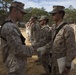 2nd Transportation Support Battalion Marines are awarded for participating in Operation Rolling Thunder