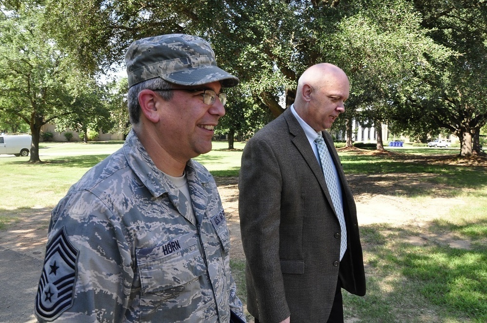 Chief Master Sgt. Timothy Horn visits Air Force Culture and Language Center