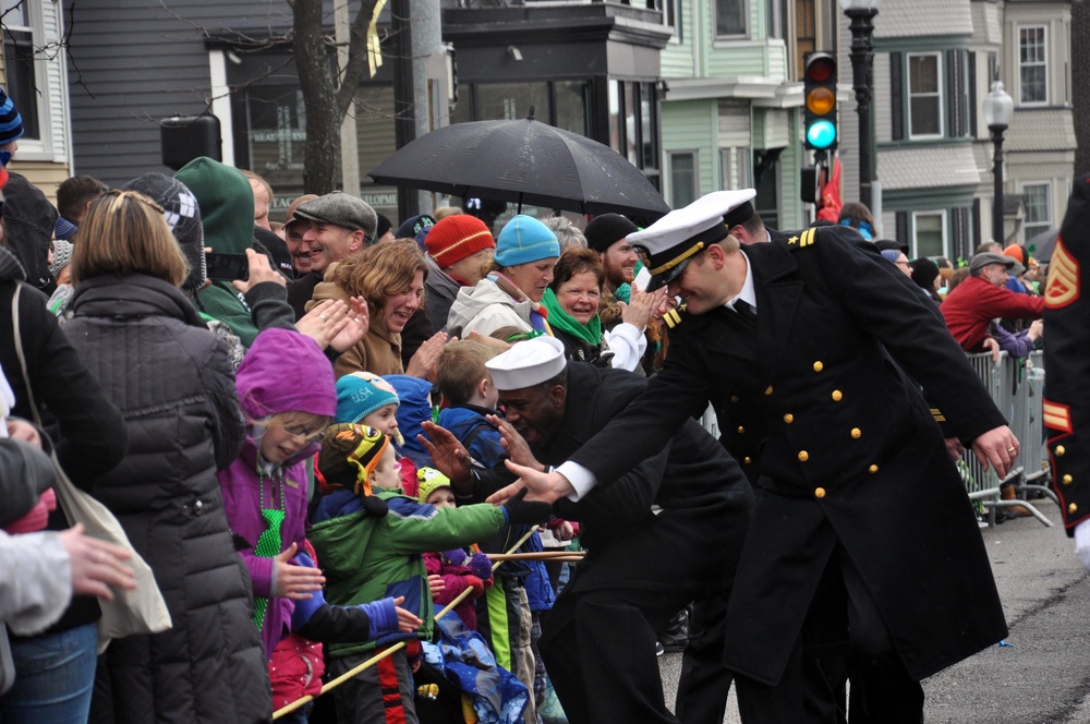 USS Arlington participates in South Boston St. Patrick Day's Parade