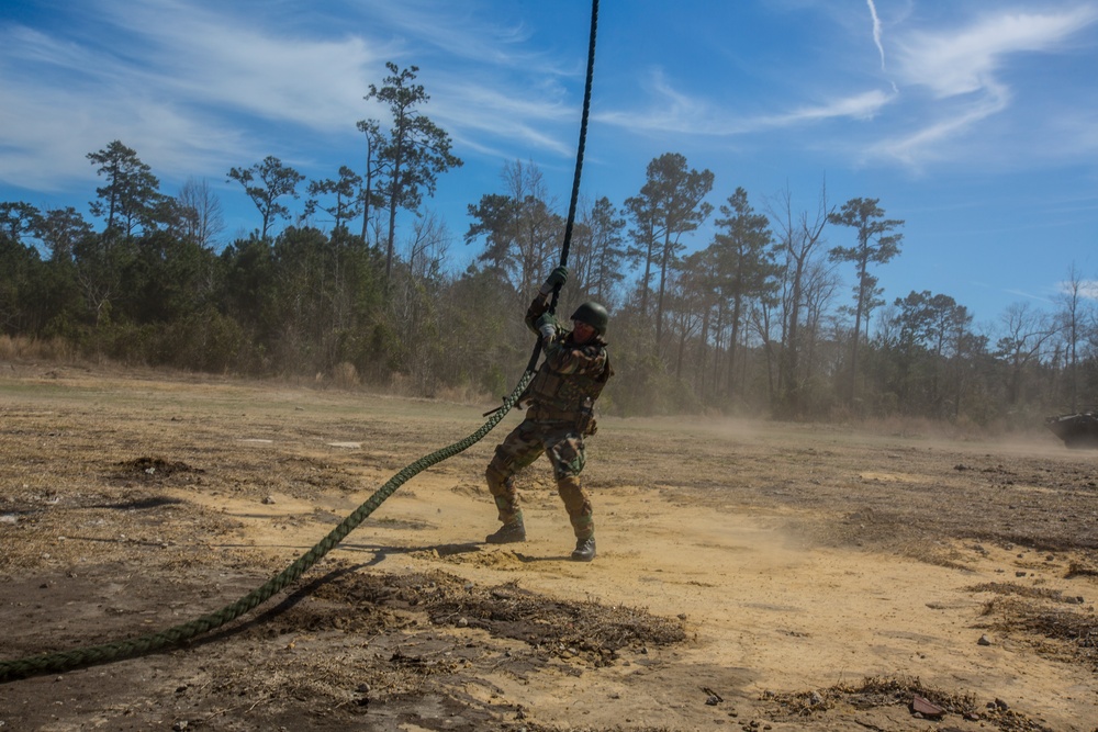 Netherlands Marines conduct fast rope exercise