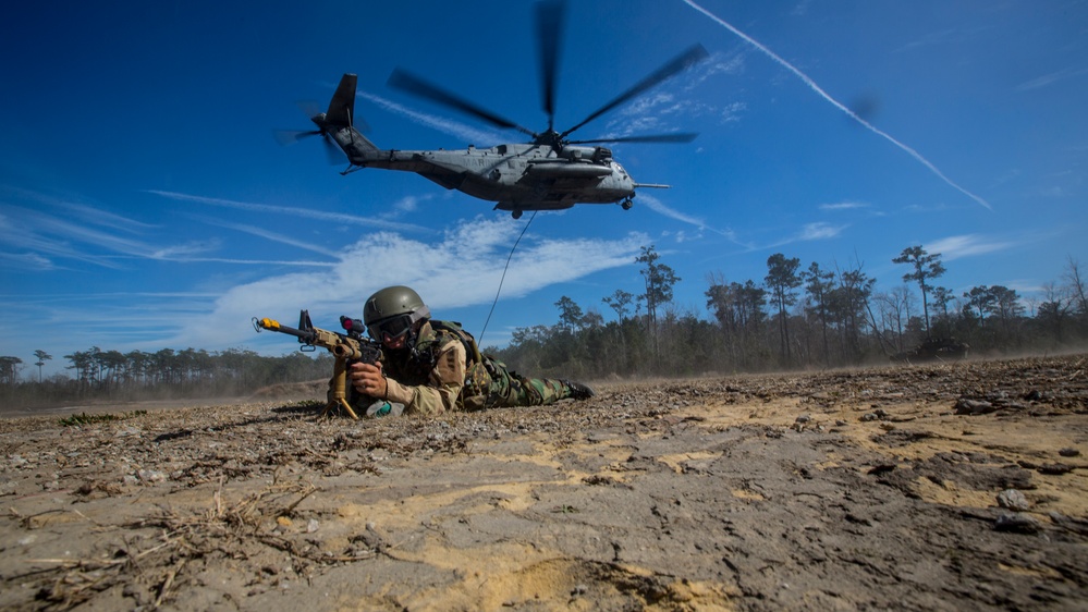 Netherlands Marines conduct fast rope exercise