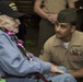 Marines greet WWII vet