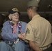 Marines greet WWII vet