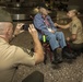 Marines greet WWII vet