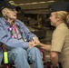 Marines greet WWII vet