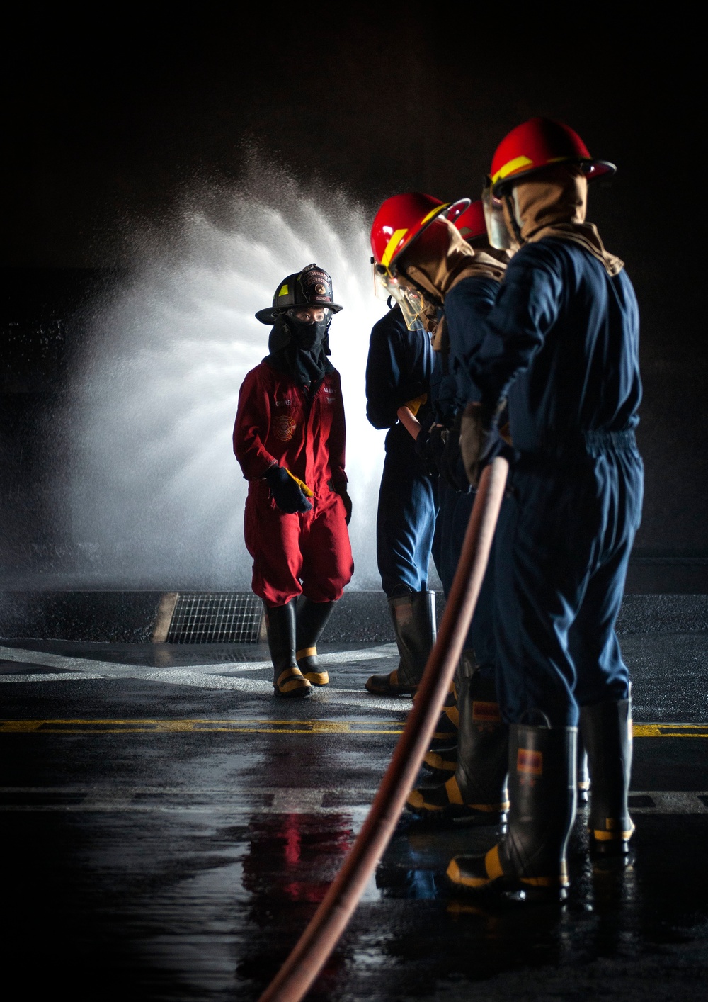 Firefighting evolution at Joint Base Pearl Harbor-Hickam