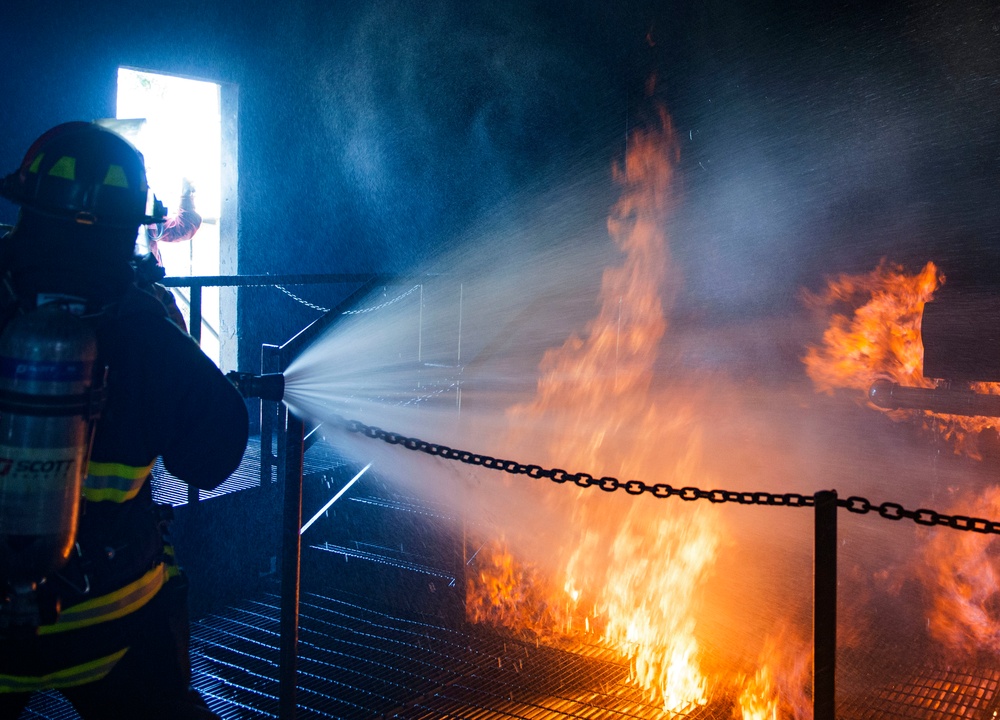Firefighting evolution at Joint Base Pearl Harbor-Hickam