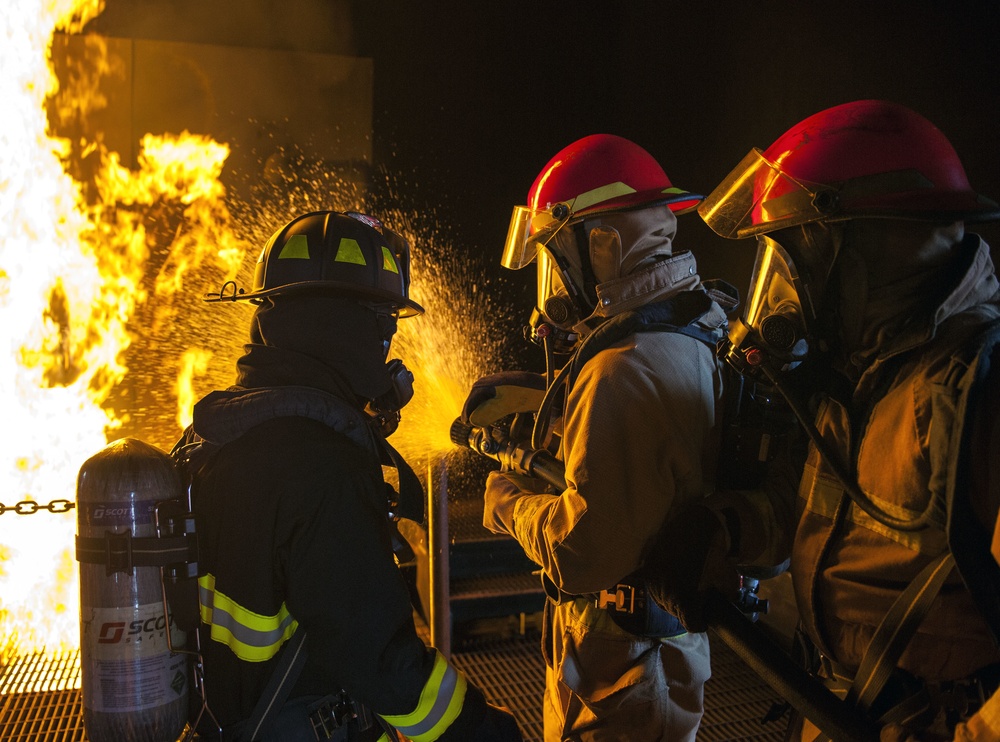 Firefighting evolution at Joint Base Pearl Harbor-Hickam