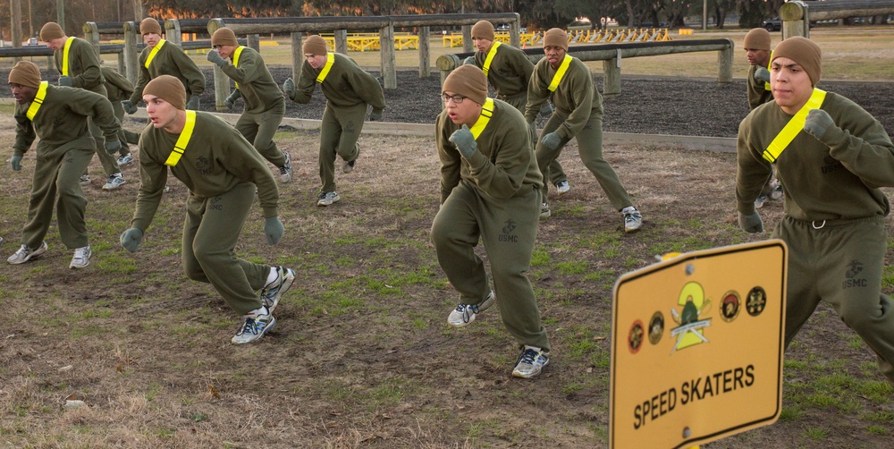 Parris Island recruits train for Marine Corps’ high fitness standards