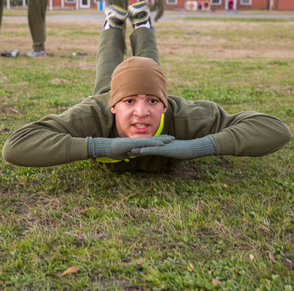 Parris Island recruits train for Marine Corps’ high fitness standards