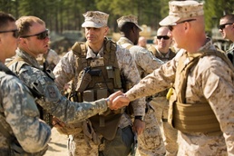 Marines and soldiers come together for the upcoming regimental exercise