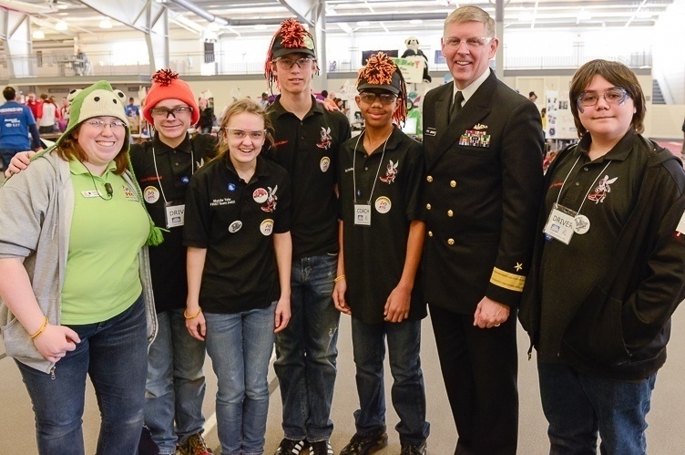 Navy scientists and engineers mentor students at FIRST Tech Challenge Virginia State Championship