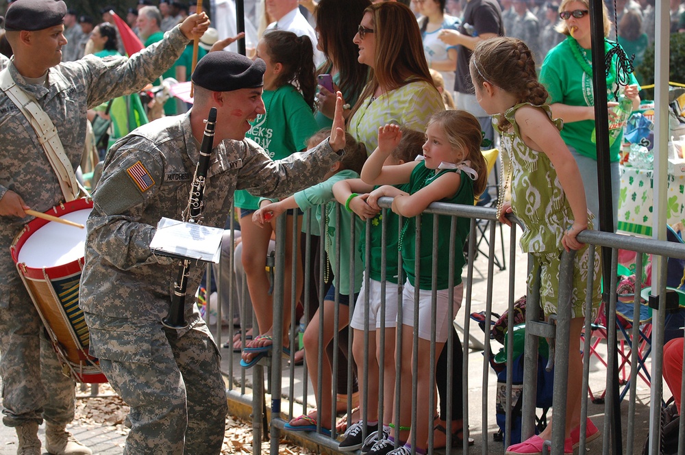 Irish eyes smile on 3rd ID Soldiers during Savannah St. Patrick’s Day Parade