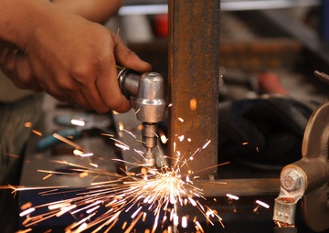 Aircraft metal technology shop crafts precision art to repair jets