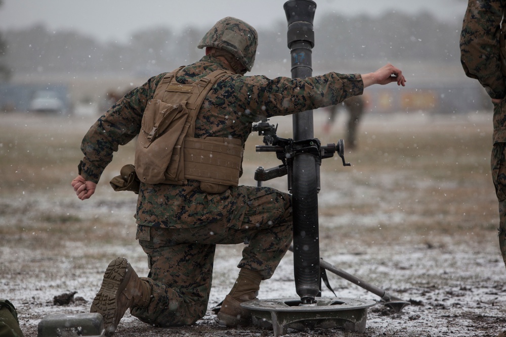 Mortar Training in the Snow