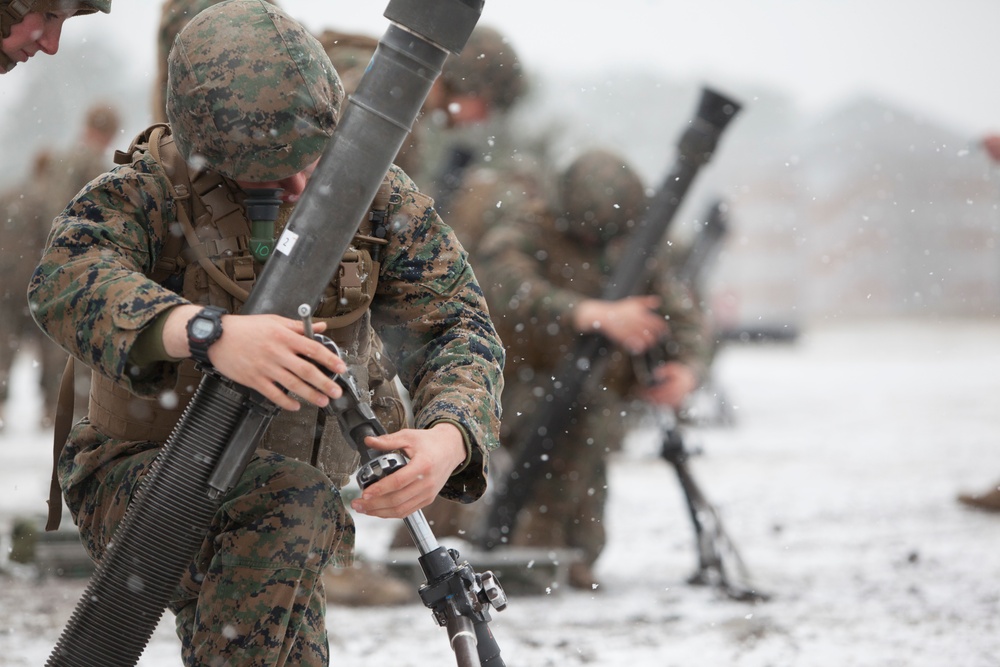 Mortar Training in the Snow