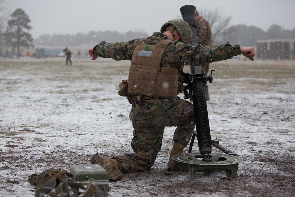 Mortar Training in the Snow