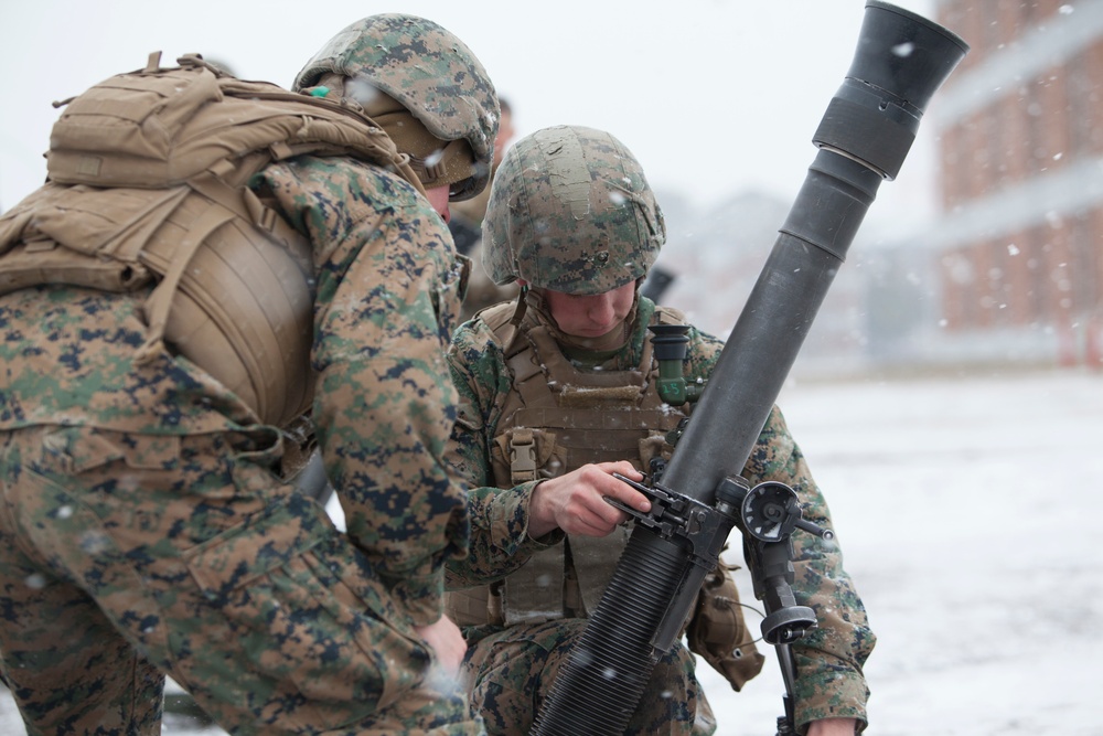 Mortar Training in the Snow