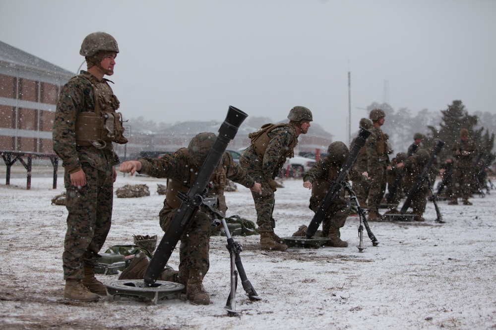 Mortar Training in the Snow