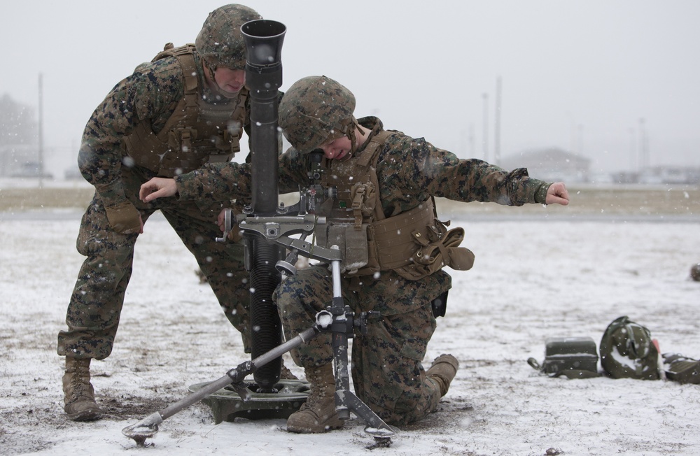 Mortar Training in the Snow