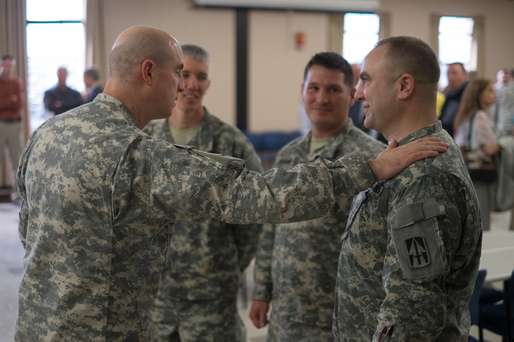 Welcoming a new brigade commander to the 76th Infantry Brigade Combat Team