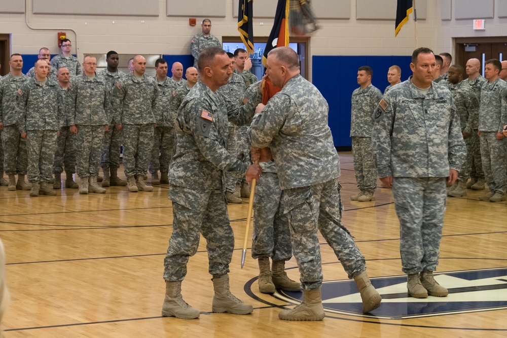 Welcoming a new brigade commander to the 76th Infantry Brigade Combat Team