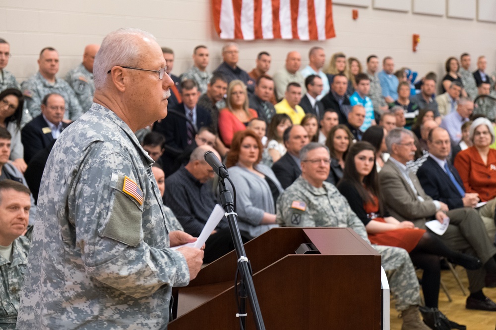 Welcoming a new brigade commander to the 76th Infantry Brigade Combat Team